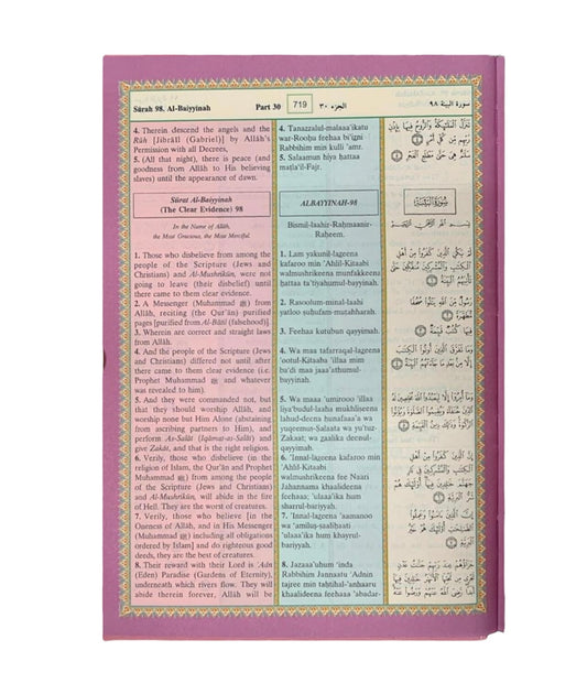 Noble Transliteration Quran Red